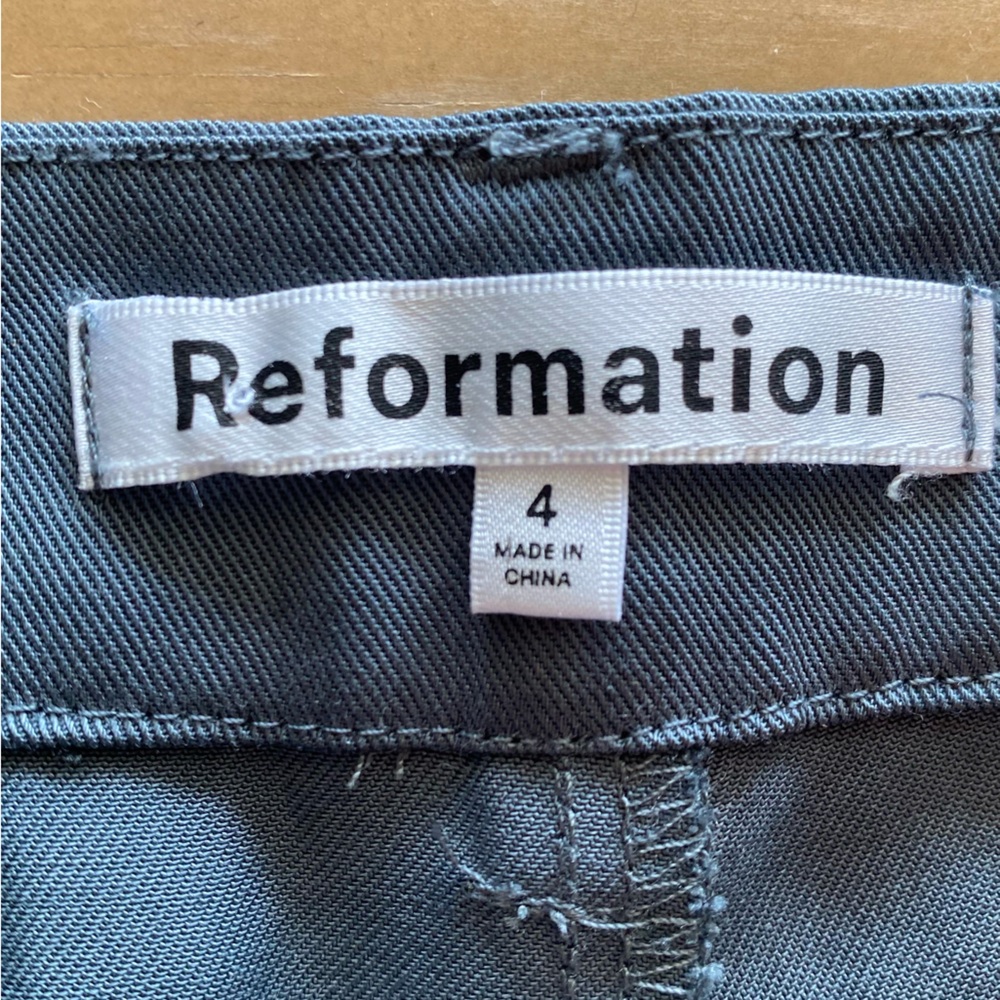 Reformation Cream Top and Gray Wide Leg Pants - Picture 8 of 13
